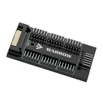 Ventoinha de refrigeração Barrow Fan Barrow DK401-7 RGB Hub 120mm, hub RGB incluído, tamanho 120 mm
