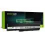 Bateria Green Cell AS02 para ASUS série K52 — Li‑Ion 4400 mAh, 11,1 V, 6 células, preto