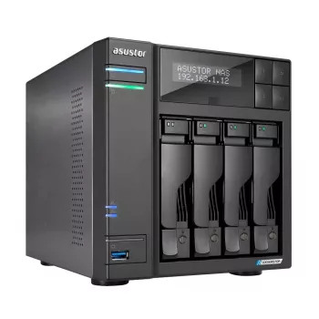Asustor LOCKERSTOR 4 Gen2 (AS6704T) NAS Desktop Intel® Celeron® N N5105 4 GB DDR4 0 TB ADM Preto