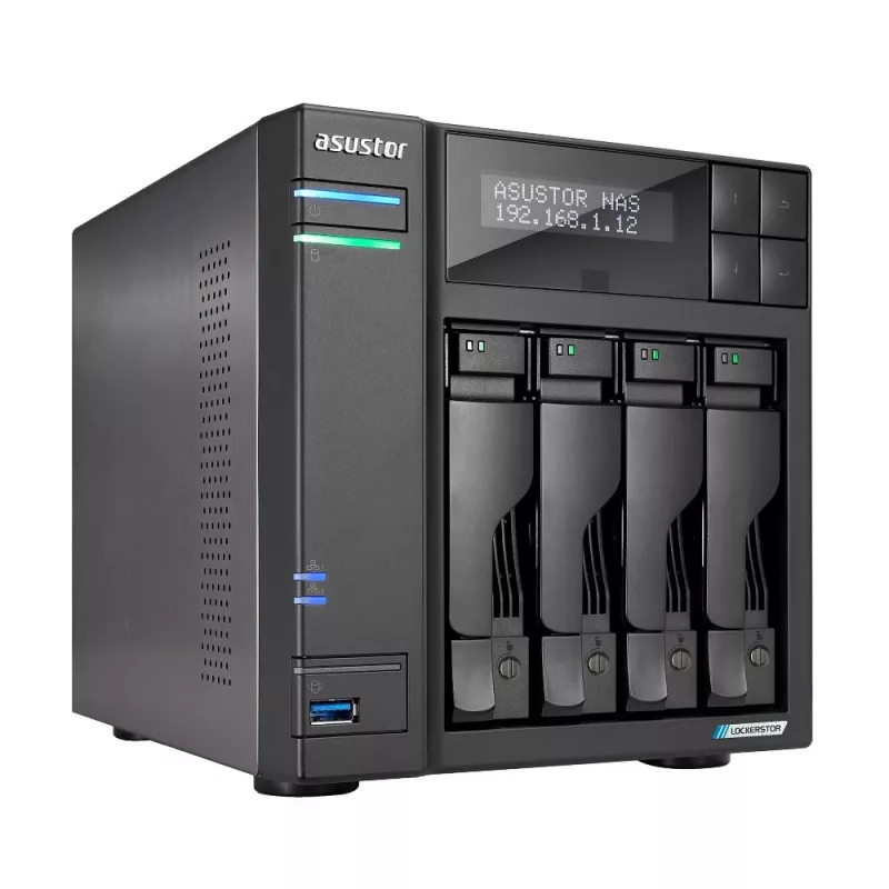 Asustor LOCKERSTOR 4 Gen2 (AS6704T) NAS Desktop Intel® Celeron® N N5105 4 GB DDR4 0 TB ADM Preto