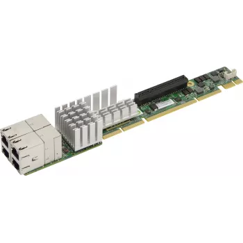 Super Micro Supermicro Placa adicional AOC-UR-i4XT 1U Ultra Riser – adaptador de rede – 10Gb Ethernet x 4 – para SuperServer 1028U-TR4T+, 6018U-TR4T+ (AOC-UR-i4XT)