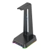 Suporte para auscultadores Onikuma ST-2 — altura ajustável, design robusto preto