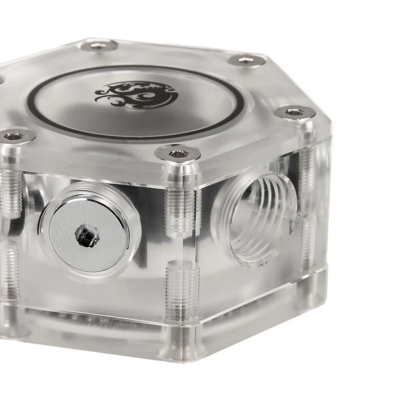 Indicador de fluxo BitsPower Hexagon Flow Indicator-RGB BP-HFI-RGB — Iluminação RGB, design hexagonal