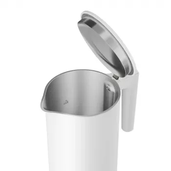 Chaleira elétrica Xiaomi 1,7 L 1800 W branco – aço inoxidável, tampa com botão, isolamento térmico