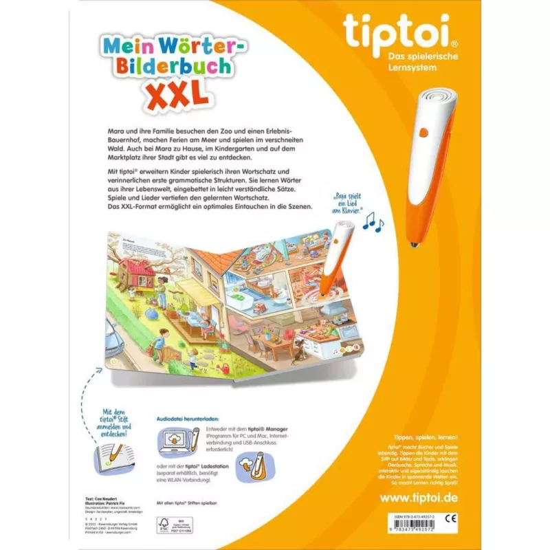tiptoi O meu livro de imagens e palavras XXL, livro didático