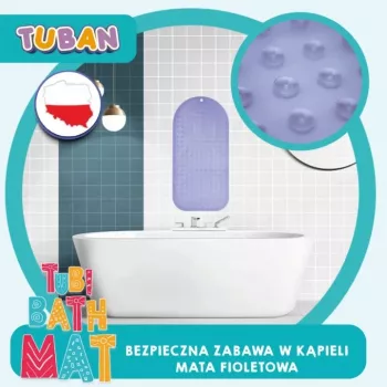 Tapete de banho antiderrapante violeta