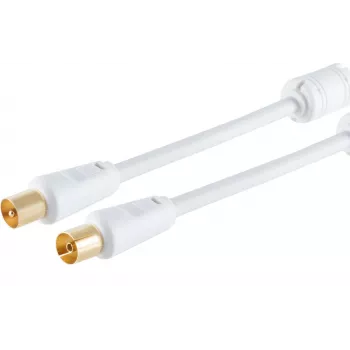 Cabo coaxial de antena ShiverPeaks 80403 — 2,5 m, contactos dourados