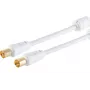 Cabo coaxial de antena ShiverPeaks 80403 — 2,5 m, contactos dourados