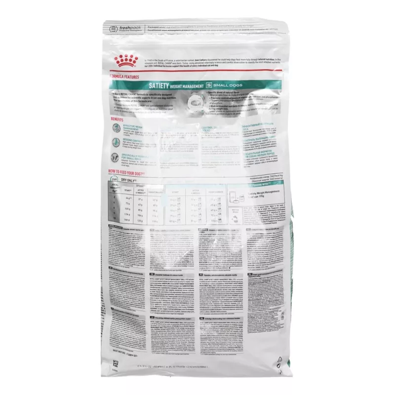 ROYAL CANIN Satiety Weight Management Small – Ração seca para cães – 3 kg