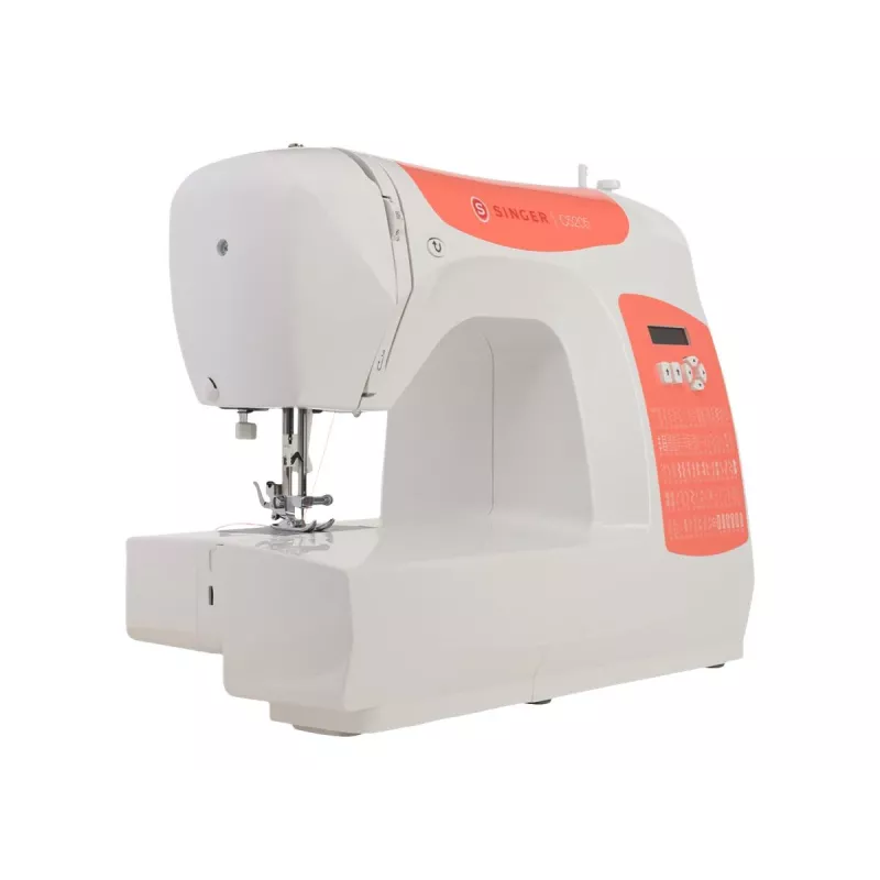 Máquina de costura SINGER C5205, modelo 230239102, máquina de costura doméstica mecânica portátil em laranja coral
