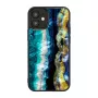 Capa de proteção iKins para Apple iPhone 12 mini — padrão de ágata roxa