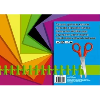 Cartolina SMLT, A4, 190 g, colorida, frente e verso, 8 folhas