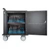 Carrinho de carregamento/trolley Manhattan 32 vias via USB-C para iPad até 13 polegadas, MacBook Air até 13 polegadas e Chromebook até 14 polegadas, também outros tablets/smartphones (com cabo dispositivo-para-USB-C), compartimentos 330x22x235 mm, cabo de carregamento do dispositivo não incluído (recomendado cabo USB-C 35
