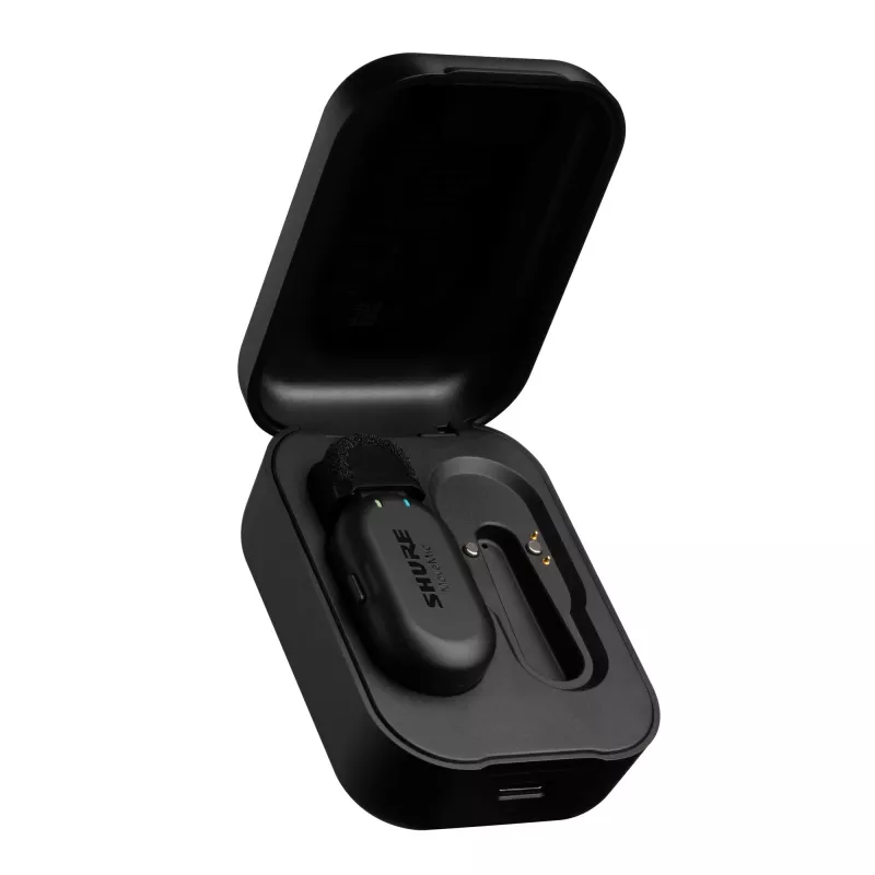 Shure MV-ONE-Z6 - Microfone lavalier sem fios MoveMic MV-LaV com estojo de carregamento