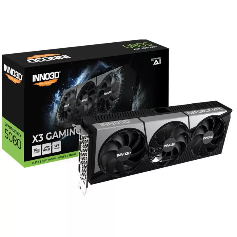 Placa gráfica INNO3D GeForce RTX 5080 X3 Gaming OC 16GB GDDR7