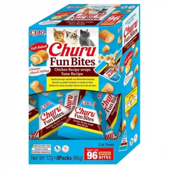 INABA Churu Fun Bites frango e atum – snacks para gatos – 8x12 g