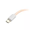 Cabo espiral Ducky Premicord Cotton Candy, USB Type-C para Type-A - 1,8 m