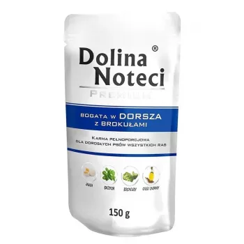 Dolina Noteci Premium rico em bacalhau com brócolos - Comida húmida para cães - 150 g