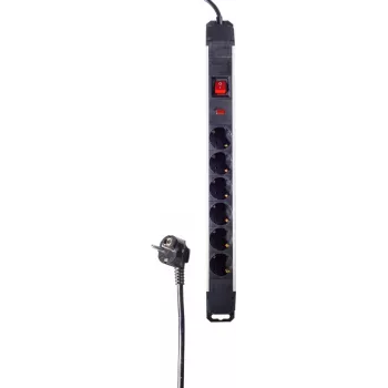 Unidade de distribuição de energia PDU ShiverPeaks BS09-20165 6 tomadas AC preto