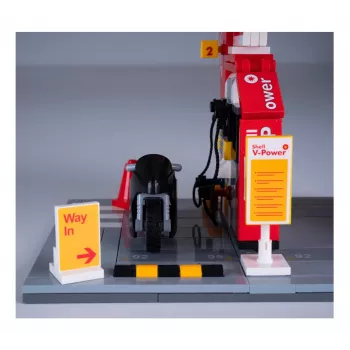 Modelo de posto de combustível Jamara CaDA Shell 402858 com design detalhado