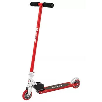 Trotinete Razor S Kids — quadro metálico, para crianças a partir dos 5 anos, preto/vermelho, 2,43 kg, dimensões 595×155×115 mm
