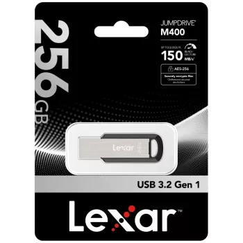 “Lexar JumpDrive M400” Pen USB 256 GB USB Type-A 3.2 Gen 1 (3.1 Gen 1) prateado