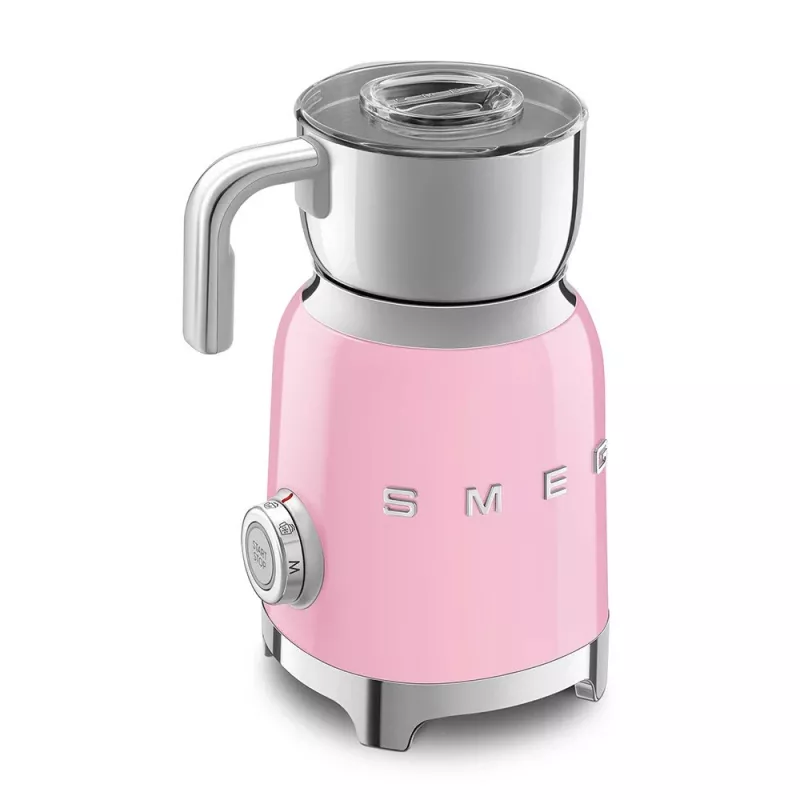 Espumador de leite automático Smeg MFF11PKEU rosa aço inoxidável 500W