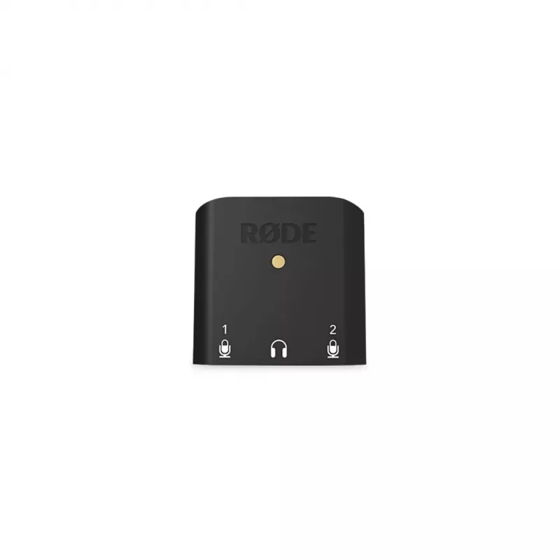 RØDE AI-Micro interface de áudio móvel, 2x entradas TRS/TRRS de 3,5 mm, saída de auscultadores de 3,5 mm, USB-C, preta