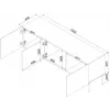 Móvel RTV SIENA 150.5x40x60 preto mate