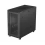 Armário rack 19 polegadas LANBERG FF01-6222-23B 22U 600x1200 mm preto portas perfuradas