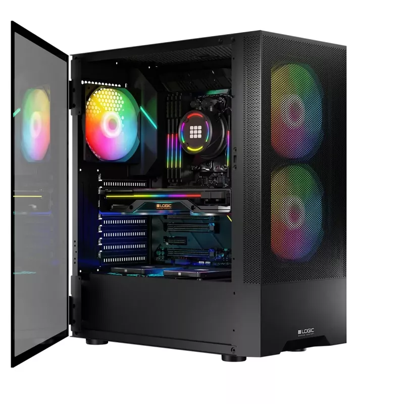 Caixa Logic ARYA ARGB MINIDI USB 3.0 preta