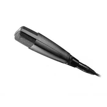 Microfone dinâmico Sennheiser MD 421 II — cardioide, 30–17000 Hz, 200 Ω, com fio XLR, caixa em aço inoxidável