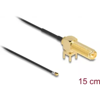 Cabo coaxial DeLOCK 12032 0,15 m RP-SMA I-PEX MHF4 preto