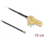 Cabo coaxial DeLOCK 12032 0,15 m RP-SMA I-PEX MHF4 preto