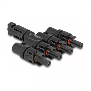 Conector solar DeLOCK DL4 1 macho para 4 fêmea preto