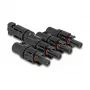 Conector solar DeLOCK DL4 1 macho para 4 fêmea preto