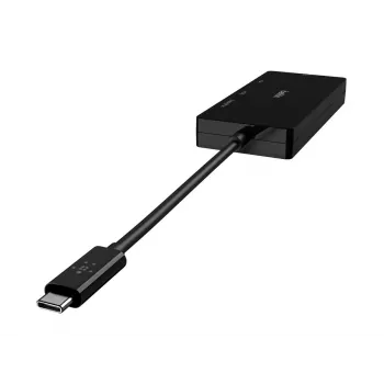 Linksys Belkin - Adaptador de vídeo - USB-C (M) para HD-15 (VGA), DVI-I, HDMI, DisplayPort (F) - Suporte 4K - preto (AVC003BTBK)