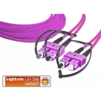 Lightwin Cabo de rede de fibra ótica duplex de alta qualidade, MM OM4, SC - SC (LDP-50 SC-SC 5.0 OM4)