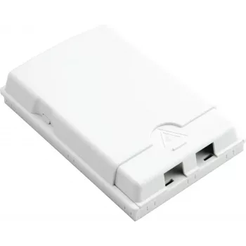 Caixa de ligação FTTH helos 373381, montagem à superfície, 2 portas, branco