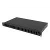 Patch panel 1U Lanberg FOP1-24SD-LQB aço preto para montagem em rack