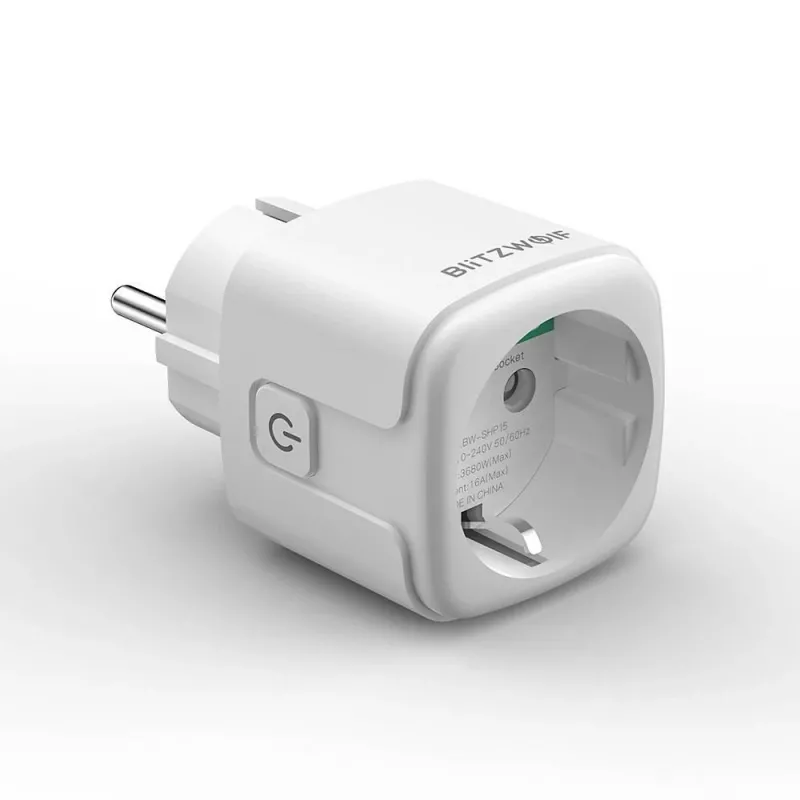 Tomada inteligente BlitzWolf BW-SHP15 ZigBee 3680W — tomada embutida compatível com Wi-Fi/ZigBee