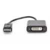 Cabo adaptador DisplayPort Assmann, DP - DVI (24+5) M/F, 0,15 m com bloqueio, compatível com DP 1.1, UL, azul, sem blindagem, 32AWG (AK-340409-001-S)