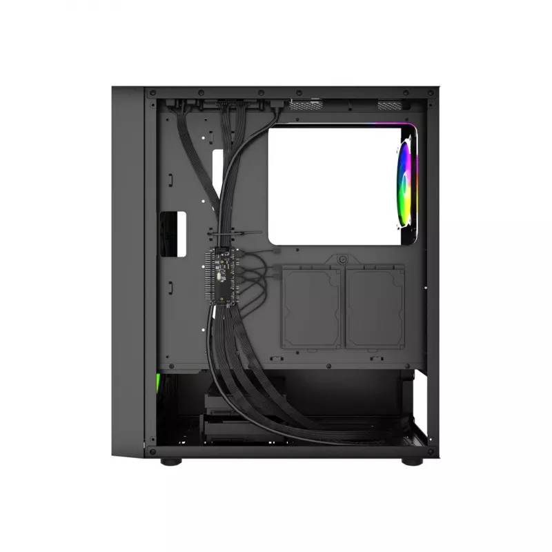 Gembird Fornax 4300 CCC-FC-4300 caixa gaming ATX Midi Tower, vidro temperado, ventoinhas ARGB, 2x USB 3.1, 1x USB 2.0, preta