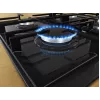 Fogão a gás Gorenje GT641KB, encastrar 60 cm, 4 zonas a gás, vidro temperado, grelhas de ferro fundido, botões rotativos