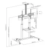 Suporte de chão Sbox FS-3610 para televisores LED ultra-grandes 60-100 100kg branco