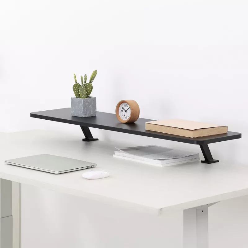 Prateleira de secretária para monitor Ergooffice.eu ER-409, fixação com parafusos, compatível com 13–32 polegadas, carga máx. 20 kg