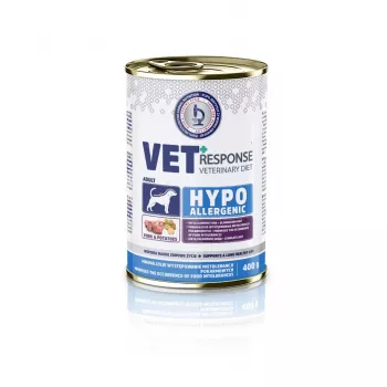 VET RESPONSE Hipoalergénico Porco - Alimento húmido para cães - 400 g