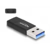 Adaptador DeLOCK 60001 USB A USB C preto