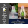 Beper P201UTP125 candeeiro de mesa LED recarregável, tátil, regulável, IPX4, rosa