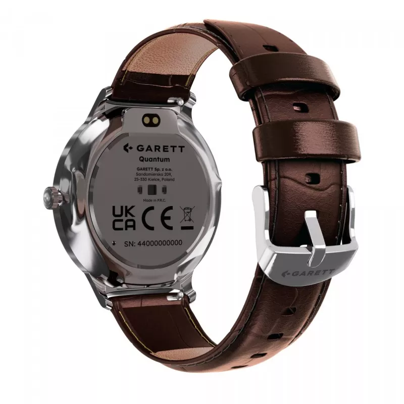 Smartwatch Garett Quantum — aço inoxidável prateado